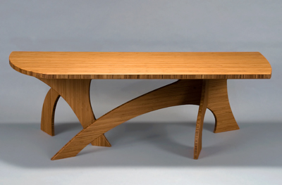 Banyan Bamboo Coffee Table available in custom sizes from Seth Rolland custom furniture