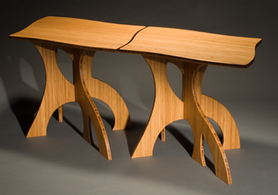 Bamboo side tables reflecting Banyan tree roots.  Tables can be oriented in a variety of configurations to create different effects.  custom sizes available.