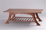 sculptural Walnut coffee Table