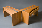 Cayuga nightstands custom made from cherry and slate