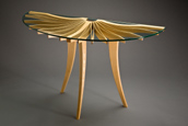 custom hall table made from ash by Seth Rolland Custom Furniture