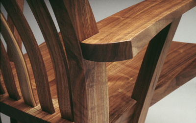 Walnut Rocking Chair detail