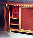 wood chests, entertainment center and Cabinetry