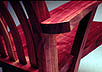 custom fitted wood rocking chair in walnut.  Detail by seth rolland 