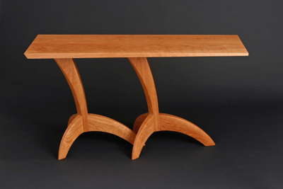 Side view Egret cherry hall table