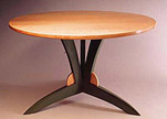 Milgrom Maple round Dining Table made from maple wood and milk paint