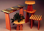 custom cherry and pine Plant Stands