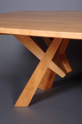 Detail of Max's Cherry Dining Table by Seth Rolland Custom Furniture