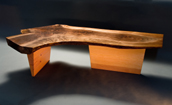 Walnut Bench by Seth Rolland custom furniture maker