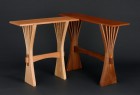 hall table and console in bent, solid wood hand crafted by Seth Rolland fine woodworking