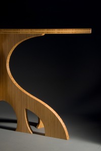 Banyan hall table detail made from bamboo by Seth Rolland custom furniture design
