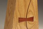 Bowtie wood jewelry box closed by Seth Rolland custom furniture design