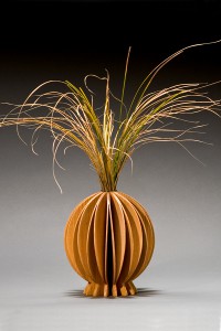 Lotus bud vase made from ash wood by Seth Rolland woodworks