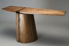 Wood and slate Rainforest buffet or hall table by Seth Rolland custom furniture design