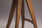 hand crafted wood barstool or computer stool, walnut, made in custom sizes by Seth Rolland fine furniture design