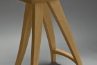 Ash counter stool custom made by Seth Rolland fine woodworking