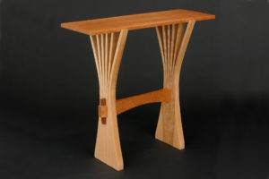 wood console table by Seth Rolland Custom Furniture