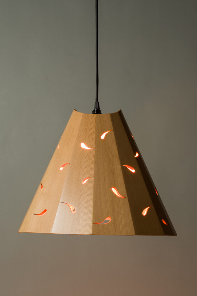custom solid douglas fir wood chandelier