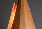 Hand crafted Solid wood hanging lamp made from Douglas Fir