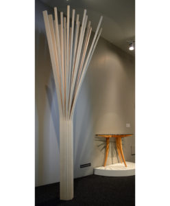 Wood sculpture tree form made from Steam bent Ash by Seth Rolland Custom Furniture