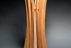 Tower table lamp is a hand crafted solid wood contemporary style lamp by Seth Rolland
