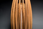 Contemporary wood table lamp by Seth Rolland Custom Furniture
